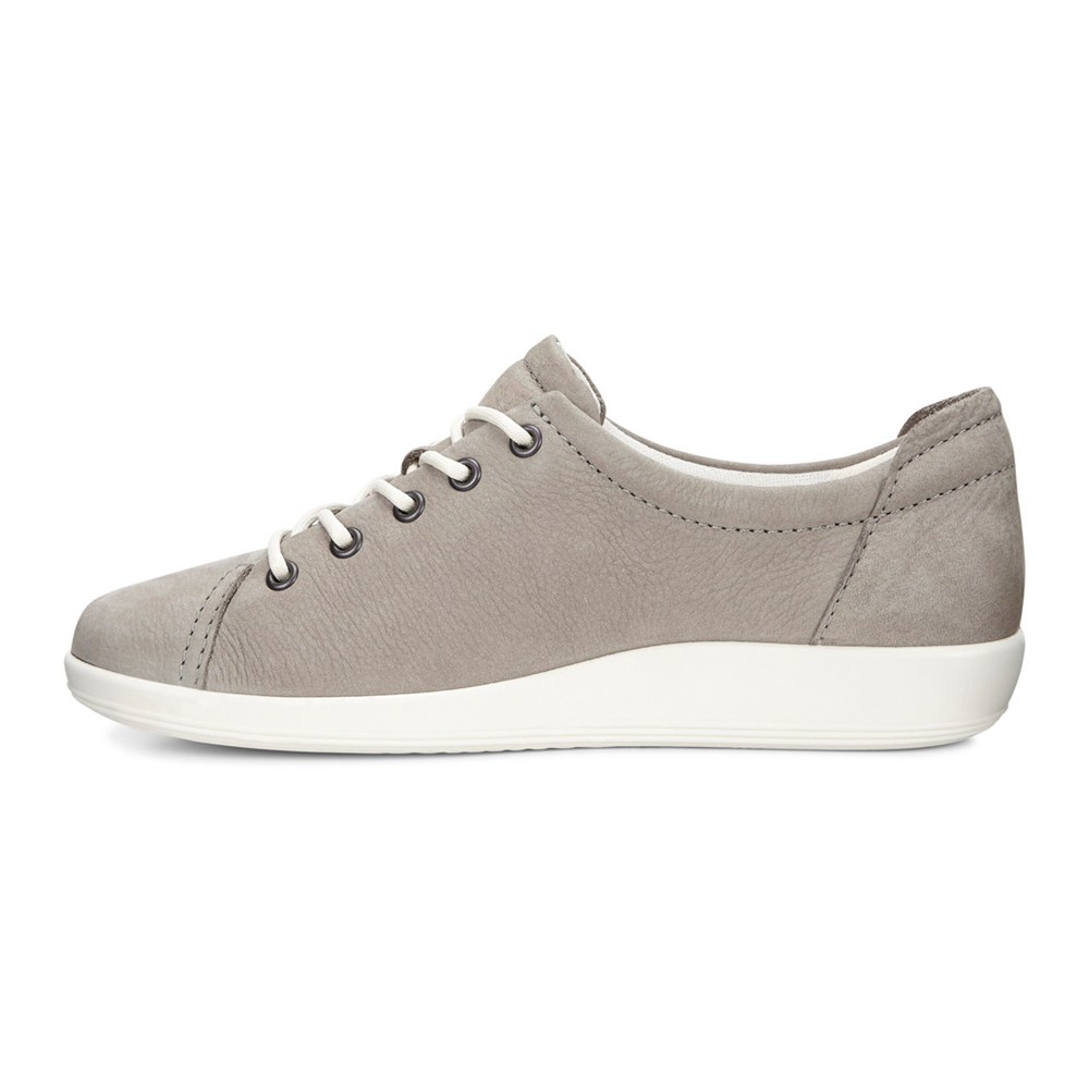 Womens Sneakers - ECCO Soft 2.0 Tie - Grey - 9432JFLAG